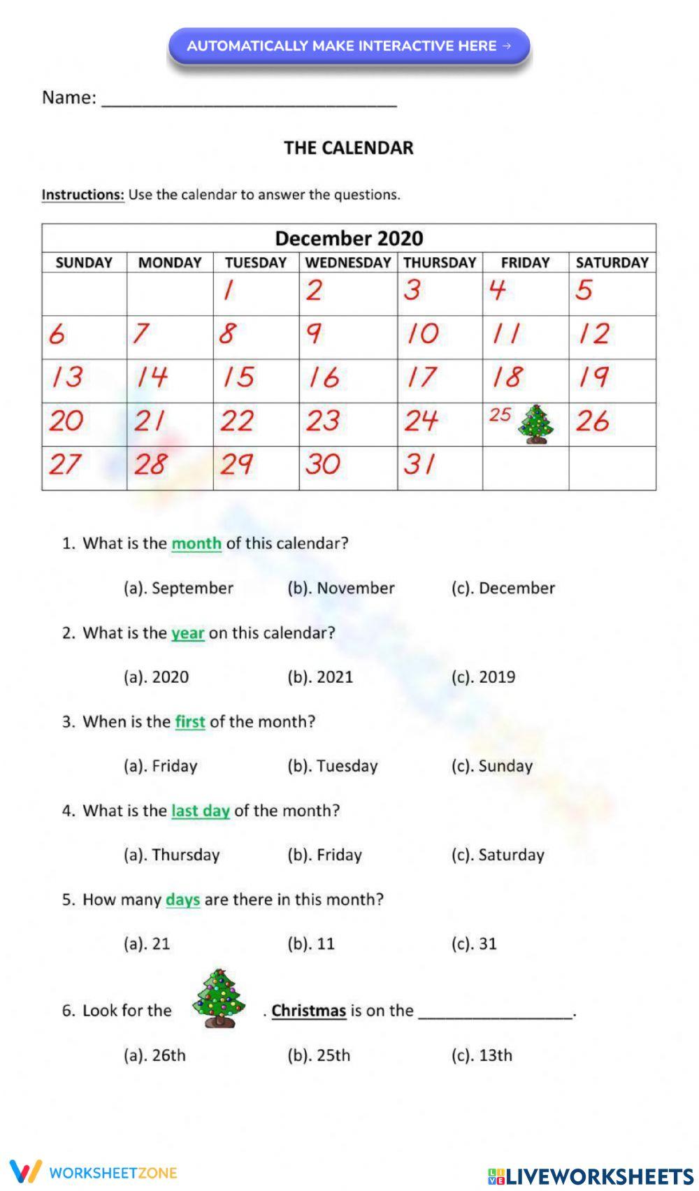 The Calendar 2