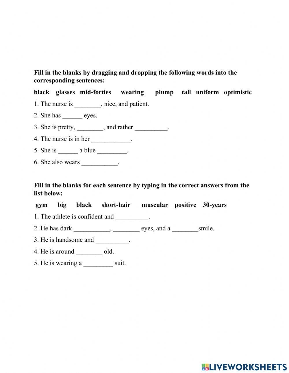 Describing People's Appearance and Personality Conversation