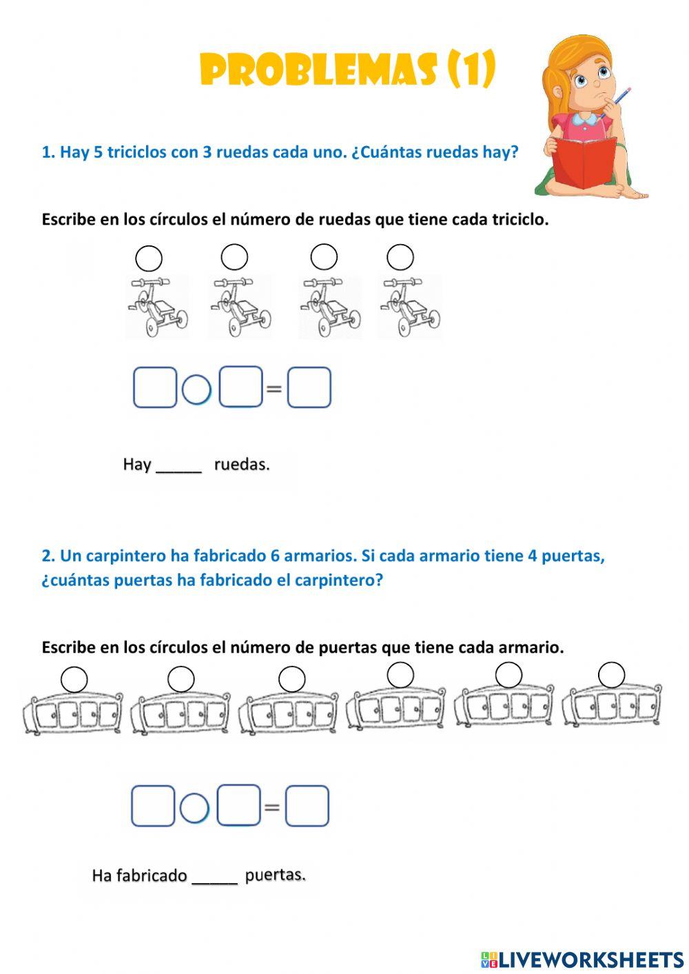 Problemas de multiplicar 1