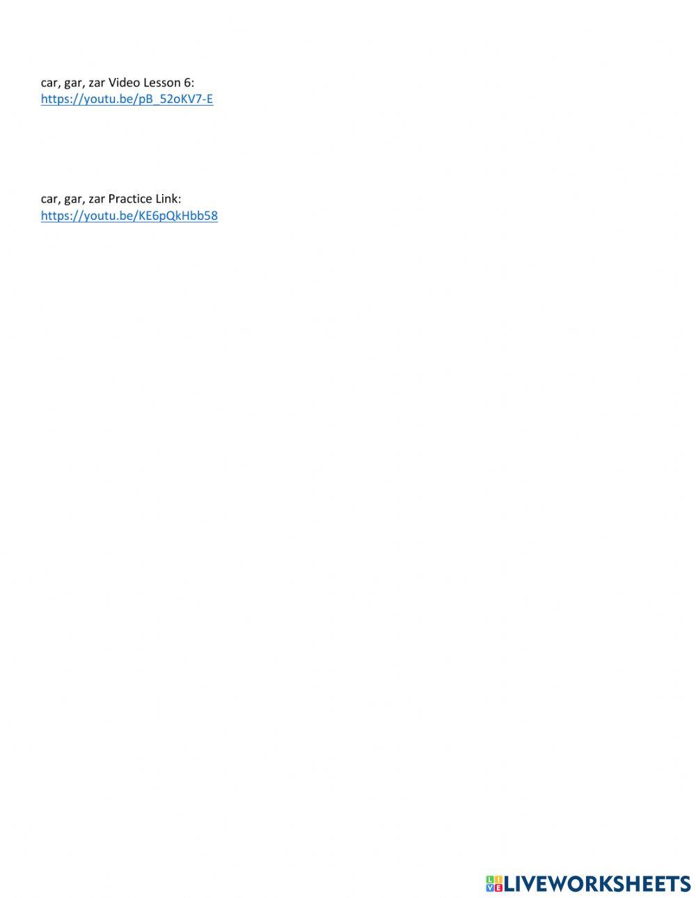 Preterite Tense - car, gar, zar Irregular Verbs