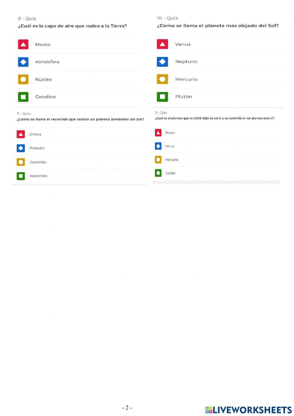 Universo. Sistema Solar