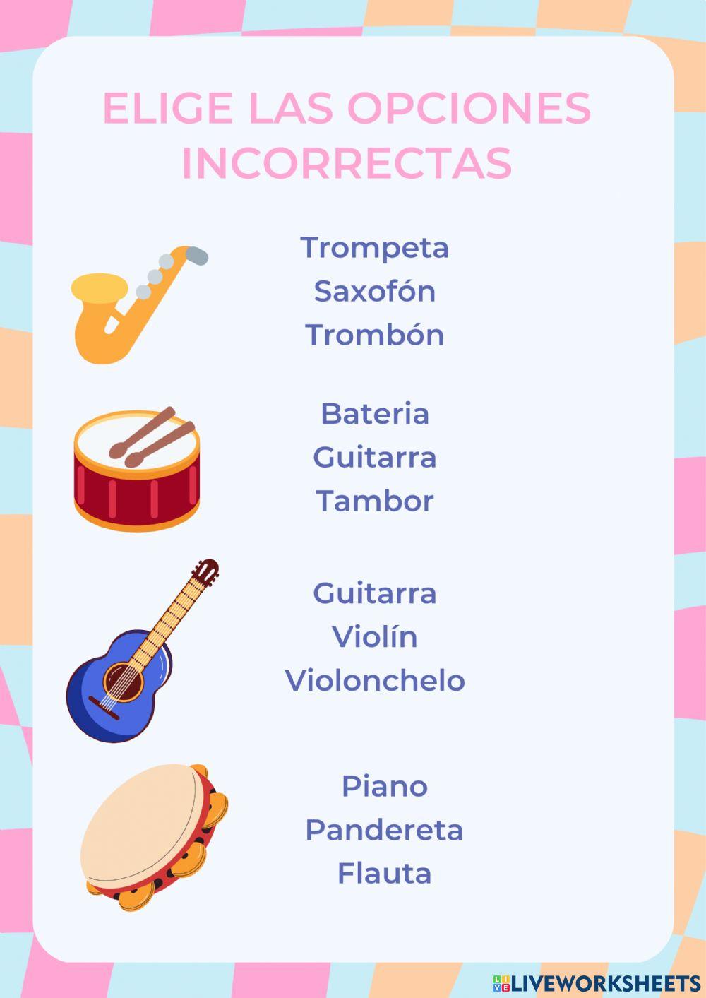 Instrumentos musicales. Grupo 13