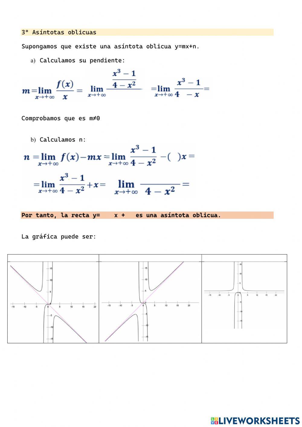 Cálculo de asíntotas