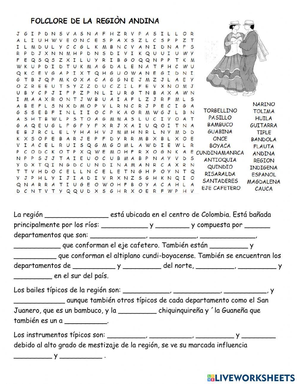 Folclor de la region andina de Colombia