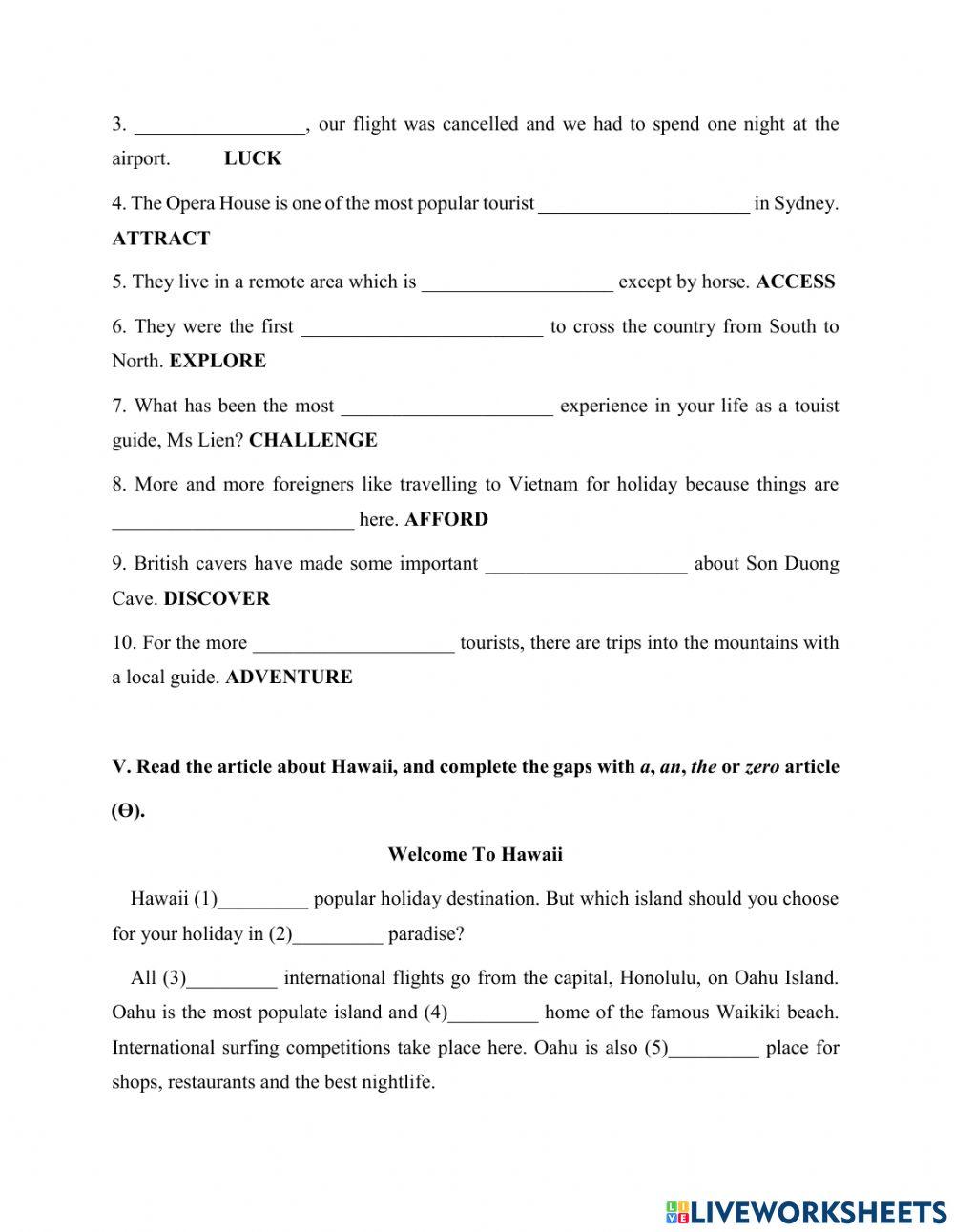 Practice test - UNIT 8 - TEST 1