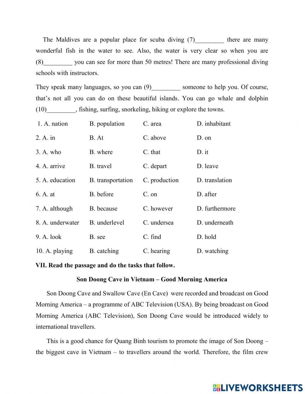 Practice test - UNIT 8 - TEST 1