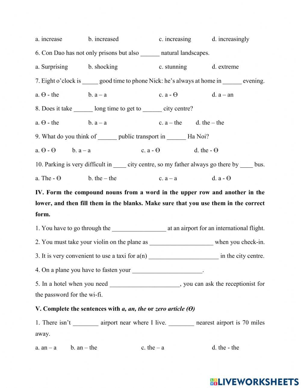 Practice test - UNIT 8 - TEST 2