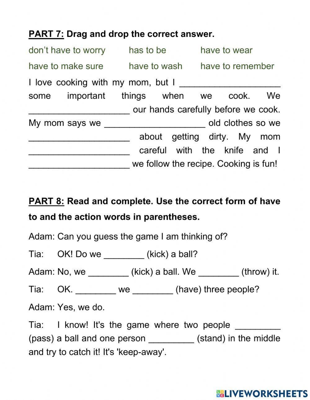 Kid test 1 - Grammar
