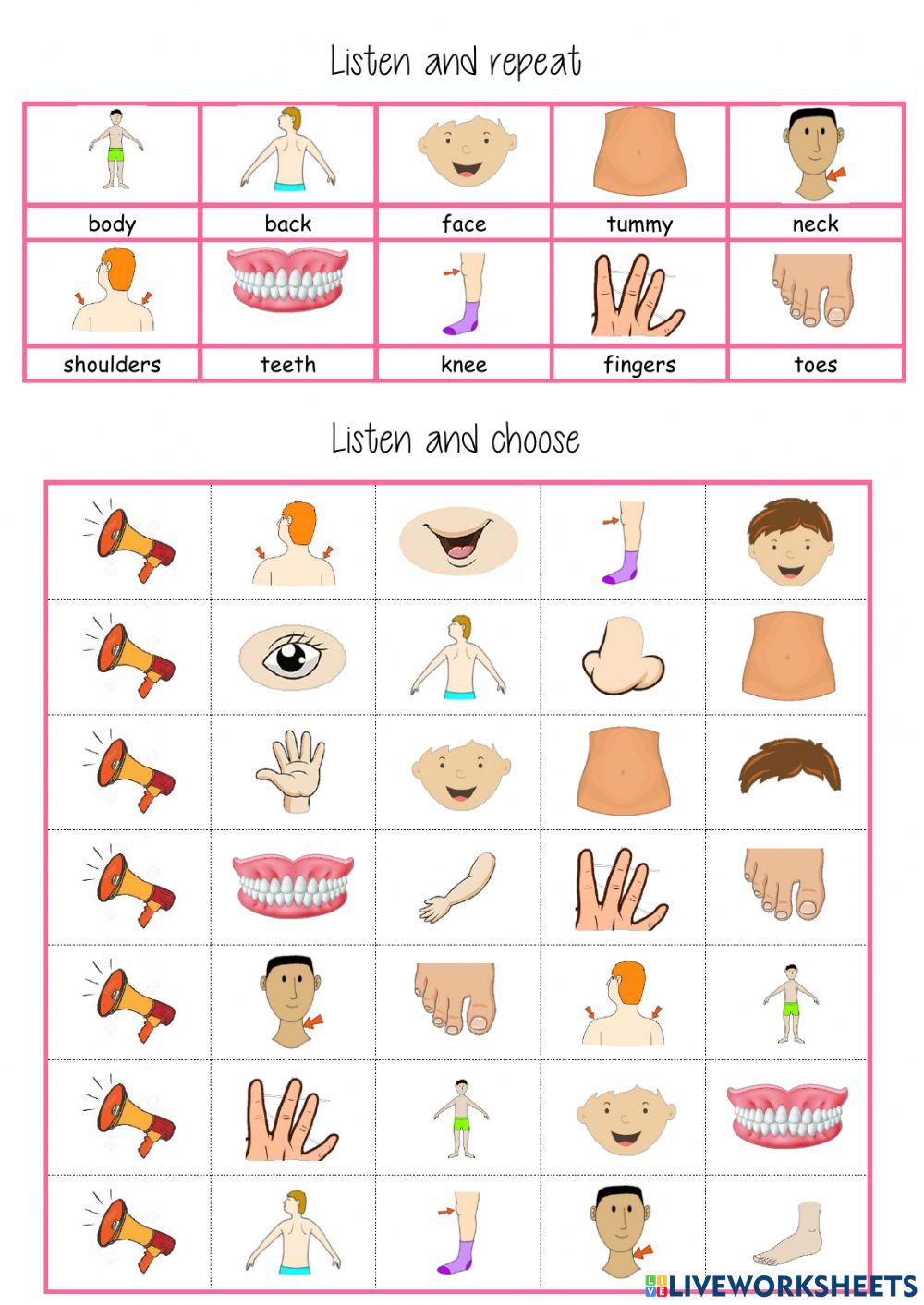 Listen and choose body 2