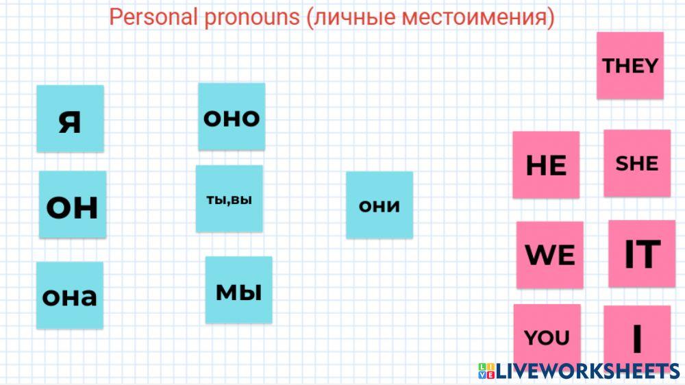 Personal pronouns