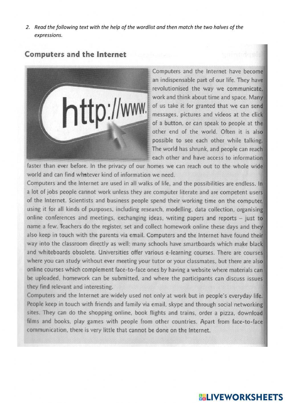 Computers and the internet