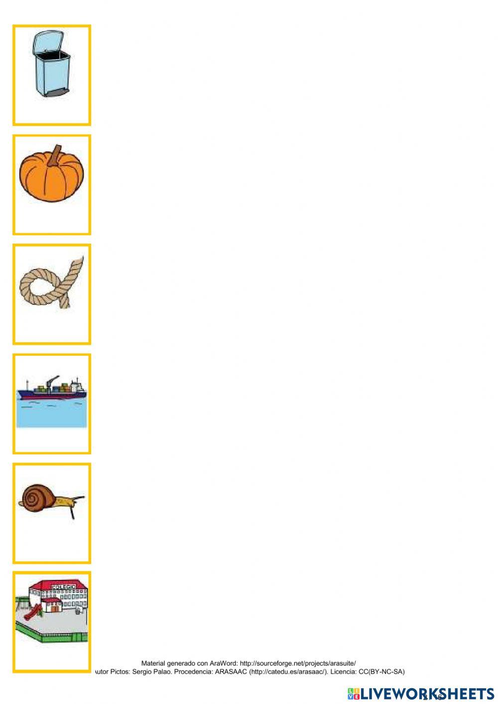 Palabras ca,co,cu, que, qui