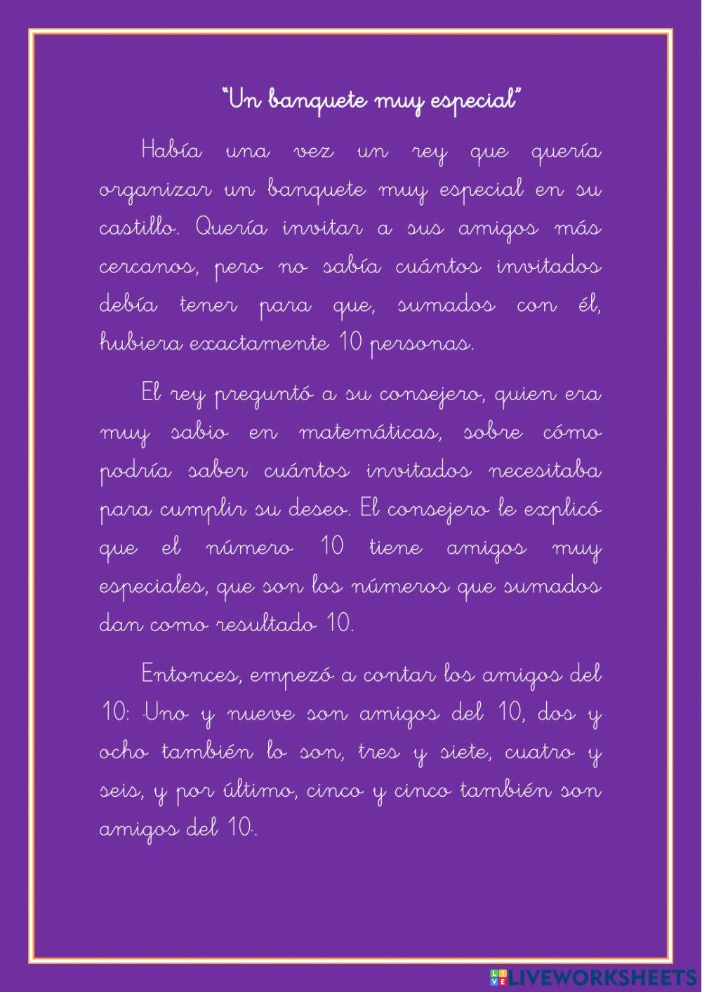 Cuento: un banquete muy especial