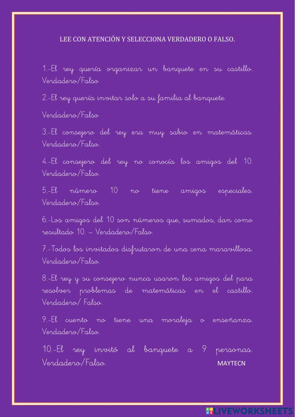 Cuento: un banquete muy especial