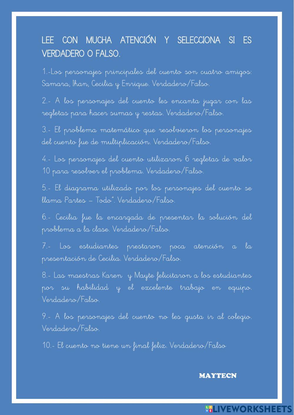 Cuento: los supermatemáticos