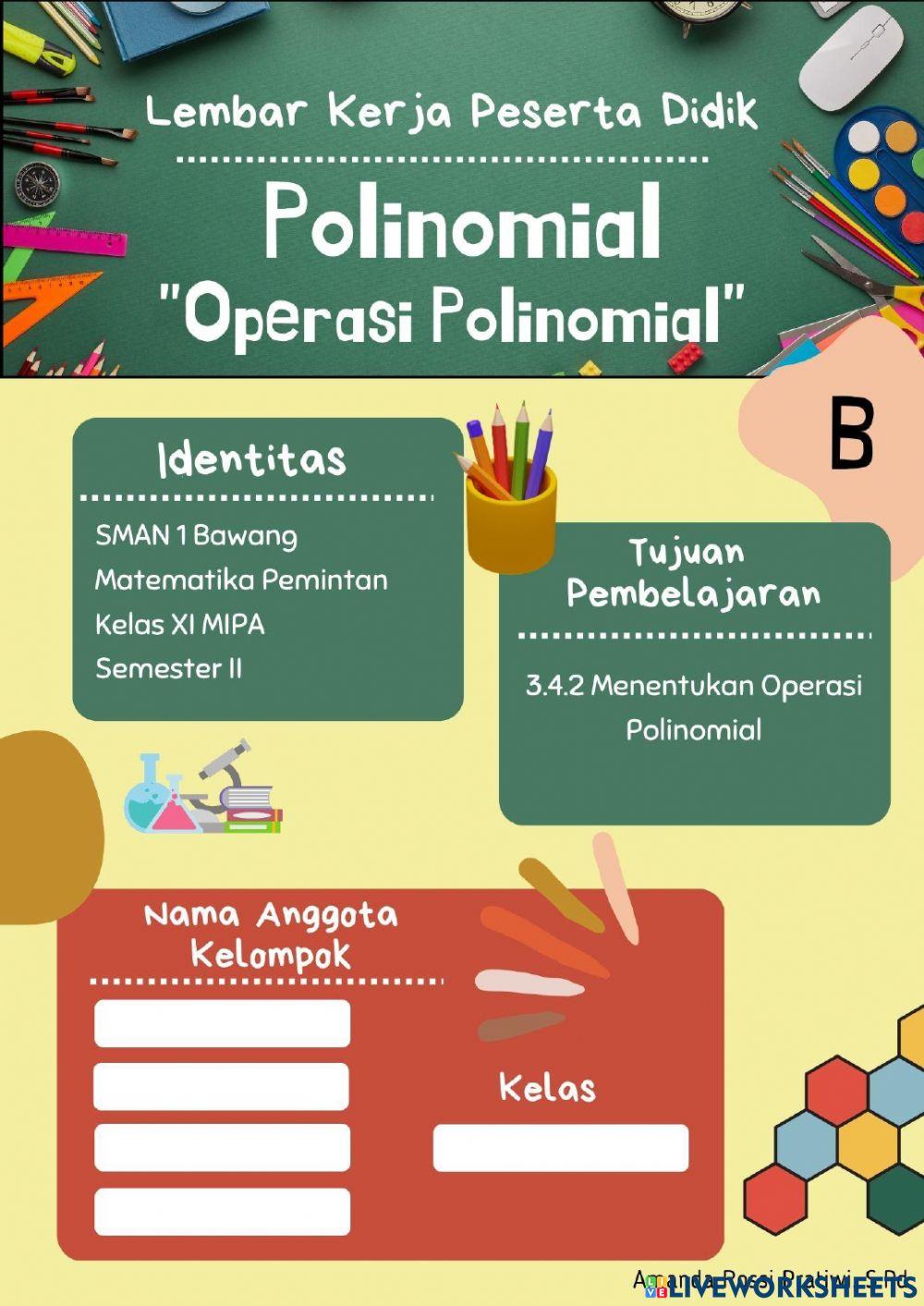 2. Operasi Polinomial