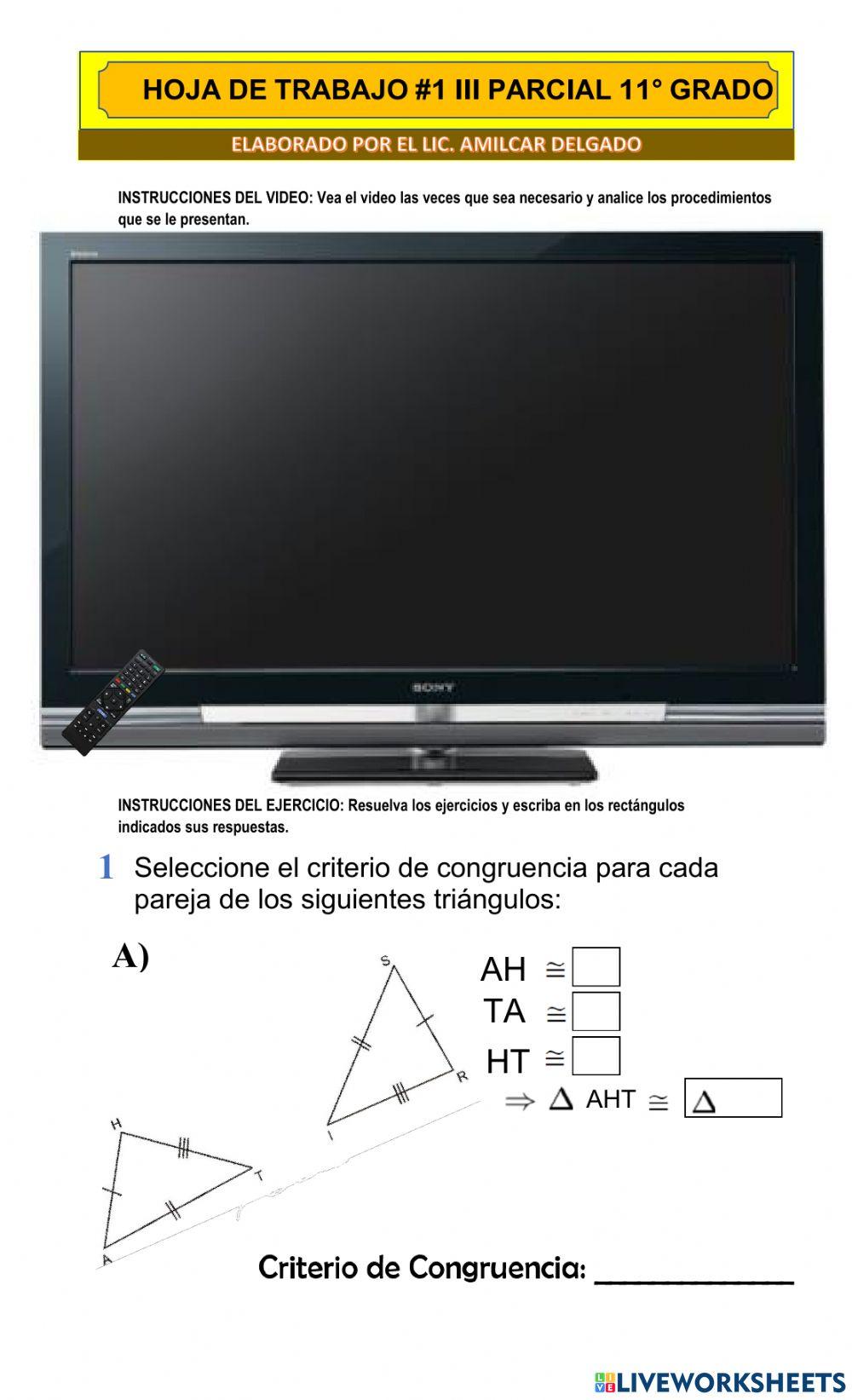 Criterios de congruencia en triángulos