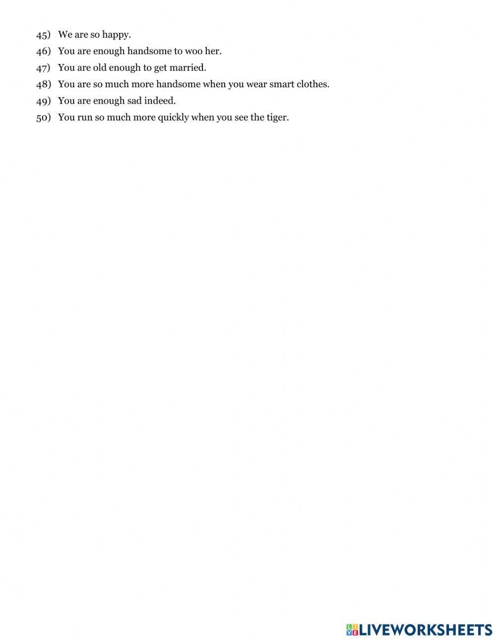 Quiz 3 so such enough very too