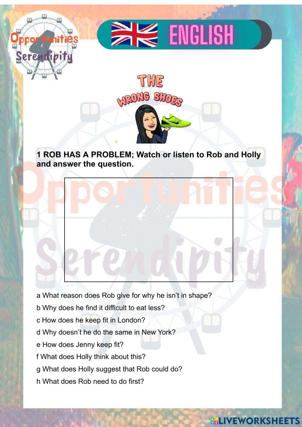 Social English- the wrong shoes