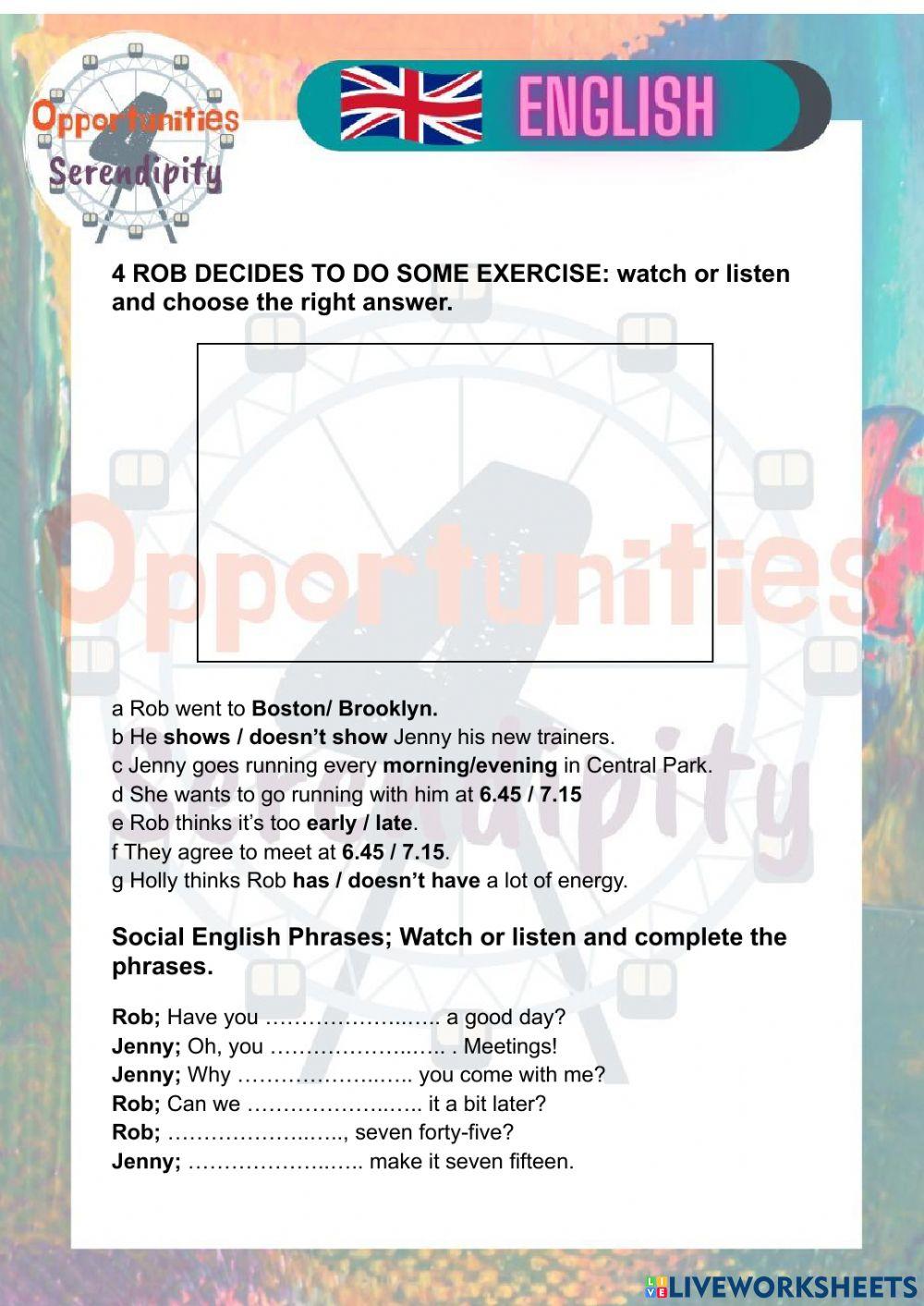 Social English- the wrong shoes