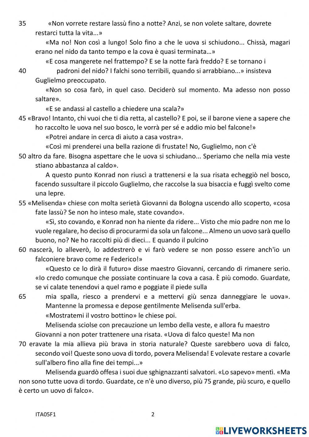 Prova Invalsi anno 2012-13 prima parte