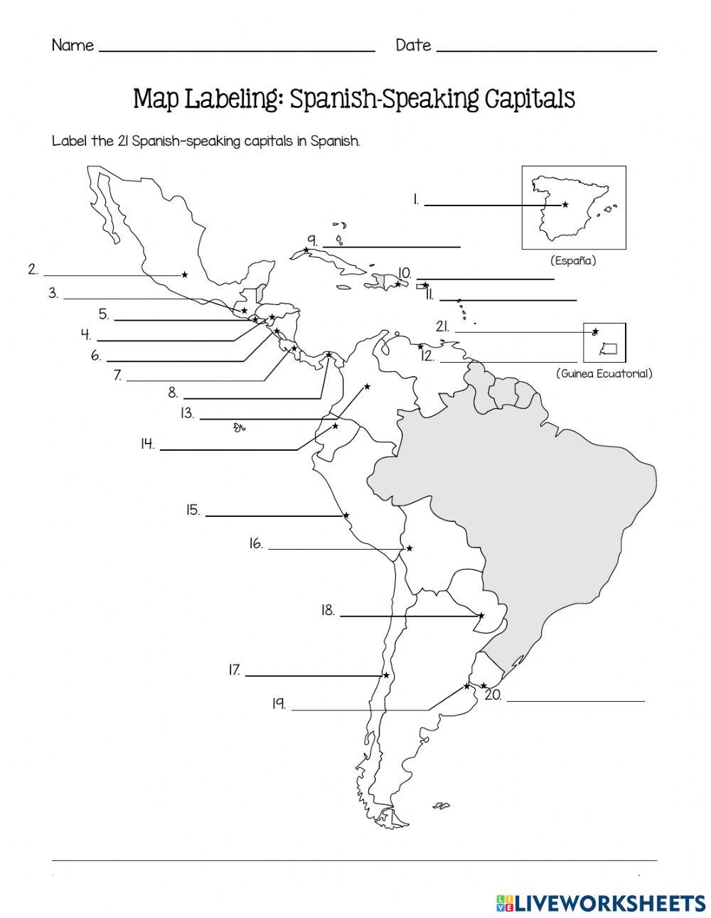Spanish Speaking Capitals 2