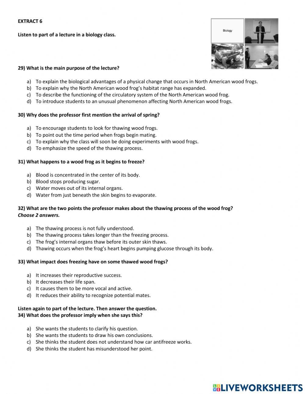 Official guide to the toefl TEST 4, LISTENING