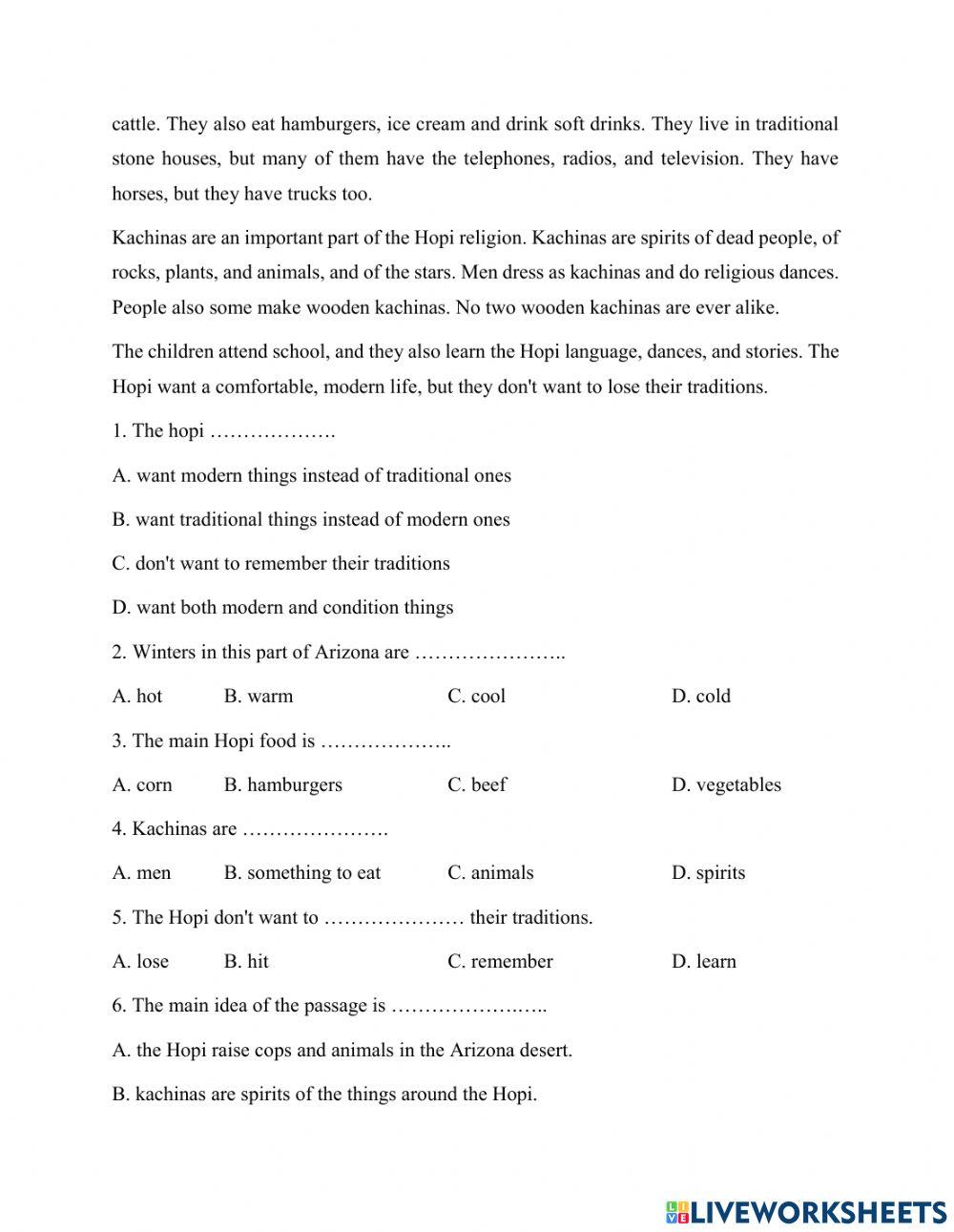 Practice test - UNIT 8 - PART 2