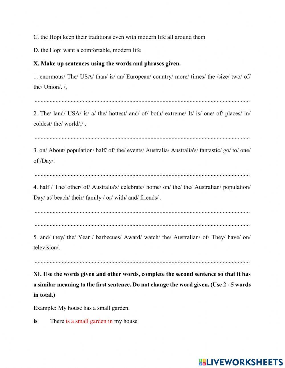 Practice test - UNIT 8 - PART 2