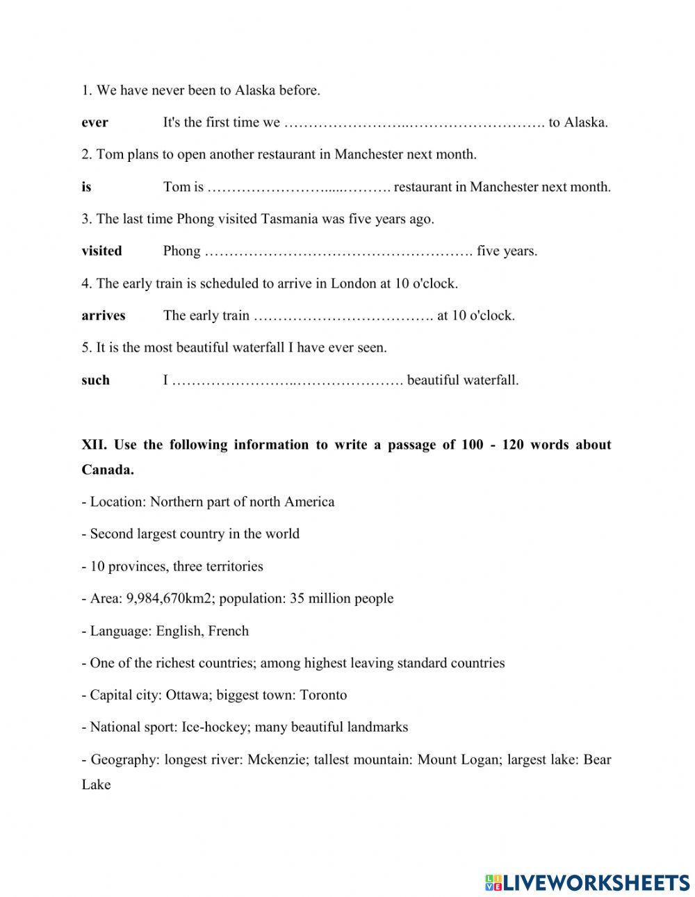 Practice test - UNIT 8 - PART 2