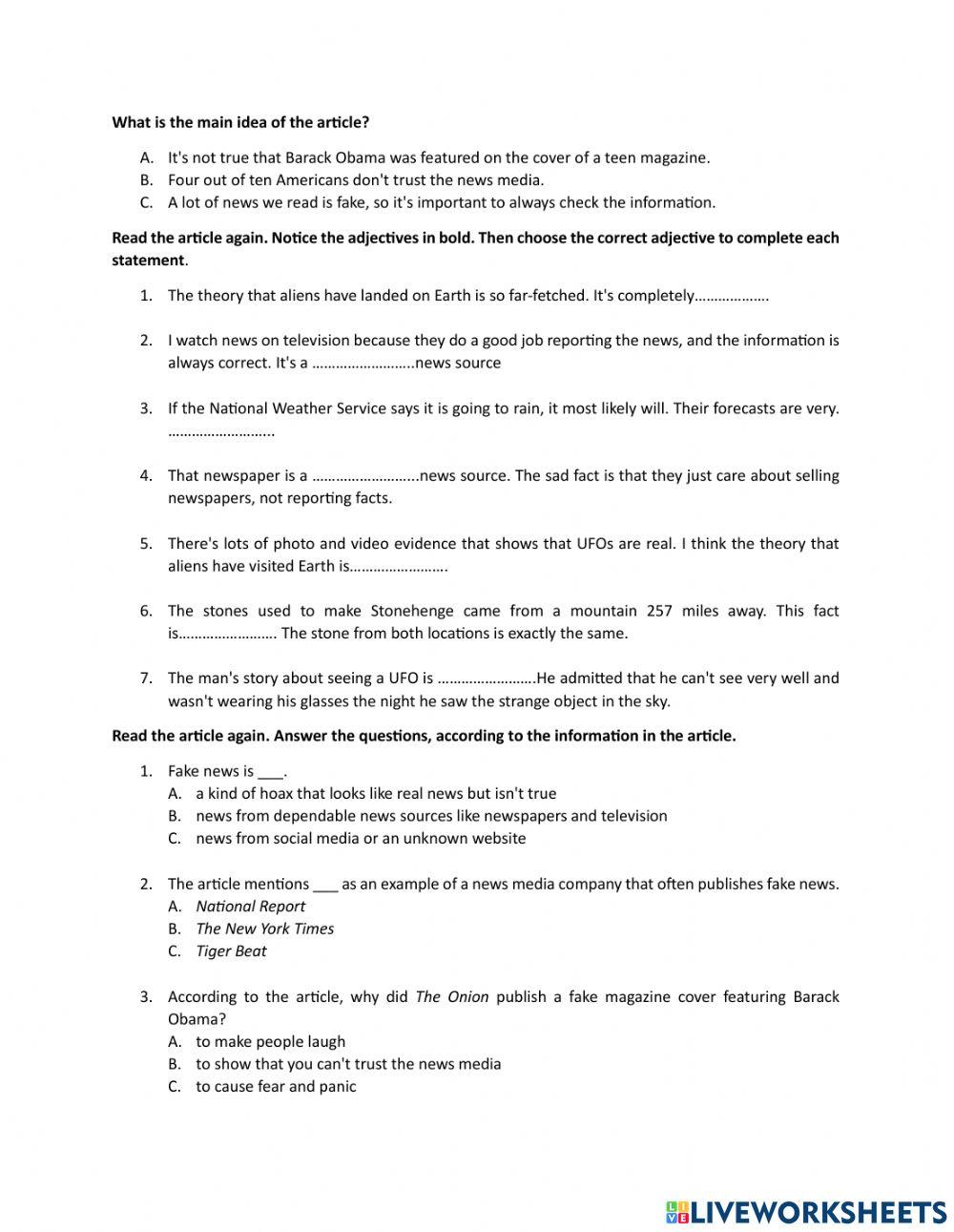 Reading: The real problem with fake news