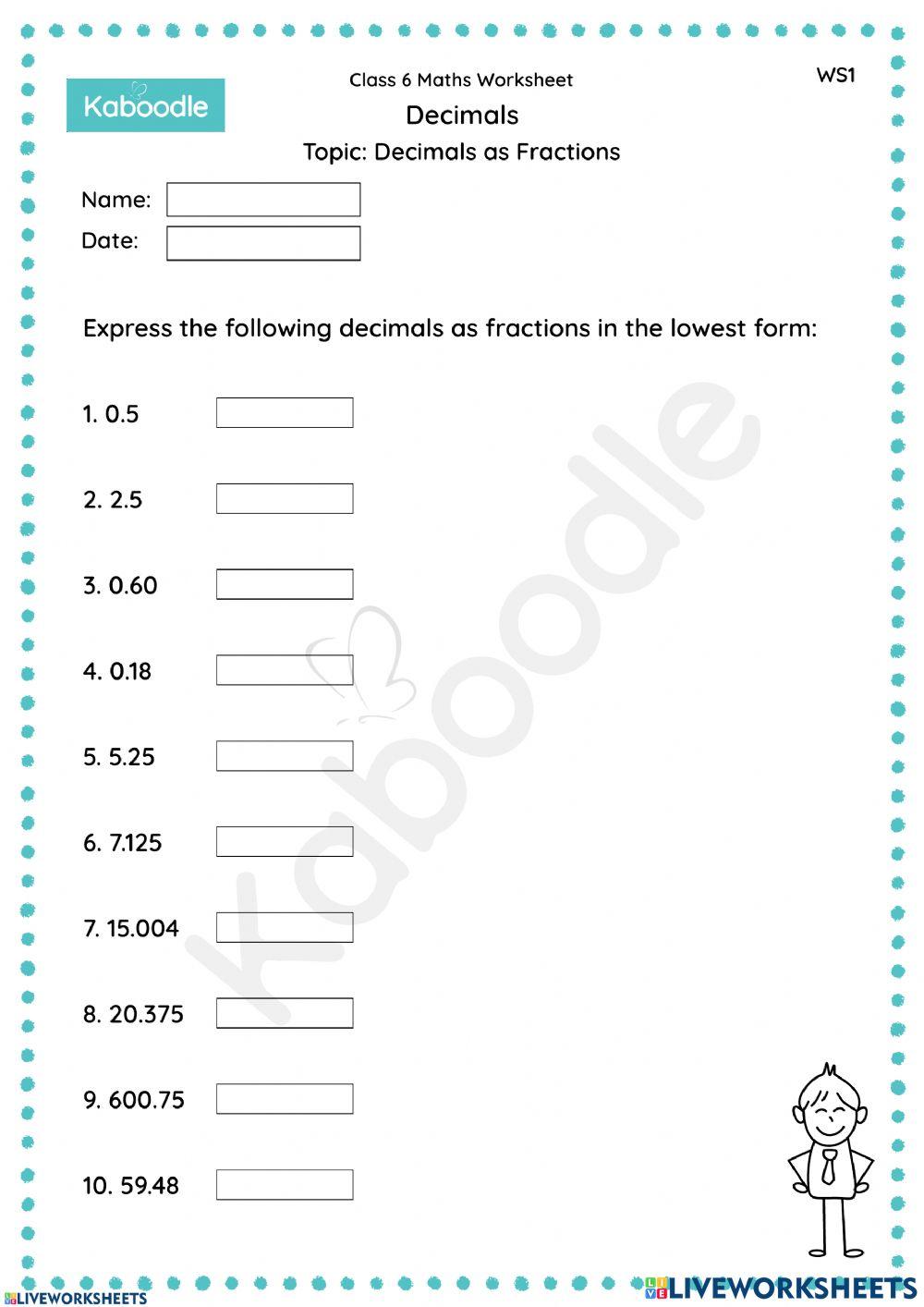 Decimals to Fractions or mixed number 7197777 Joaquin