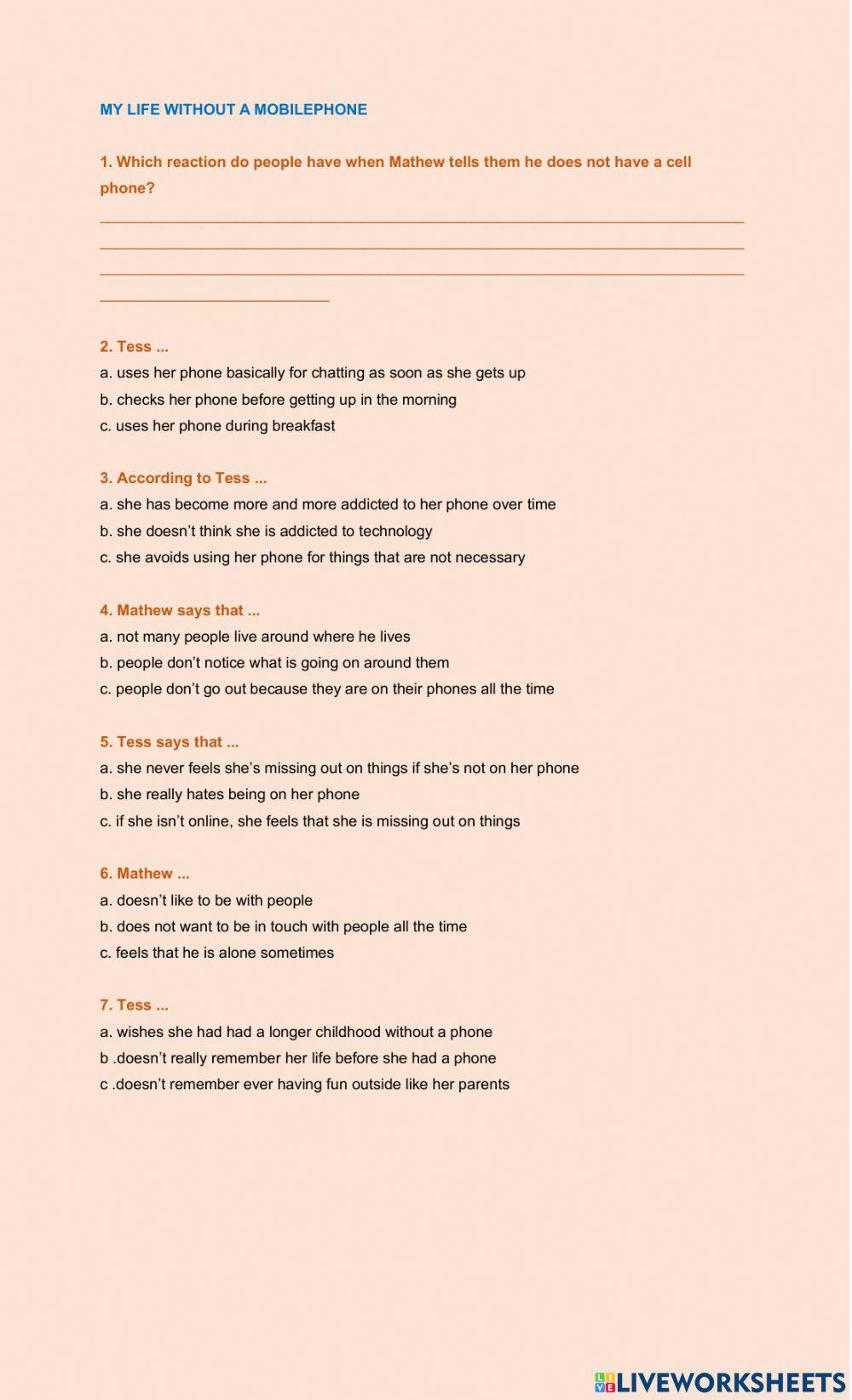 My life without a cell phone