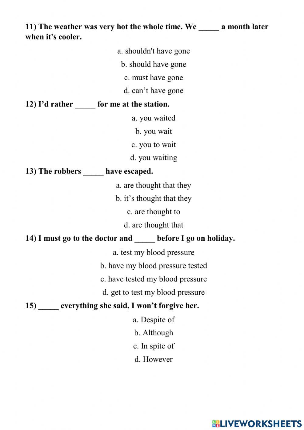 Use of English. Part II