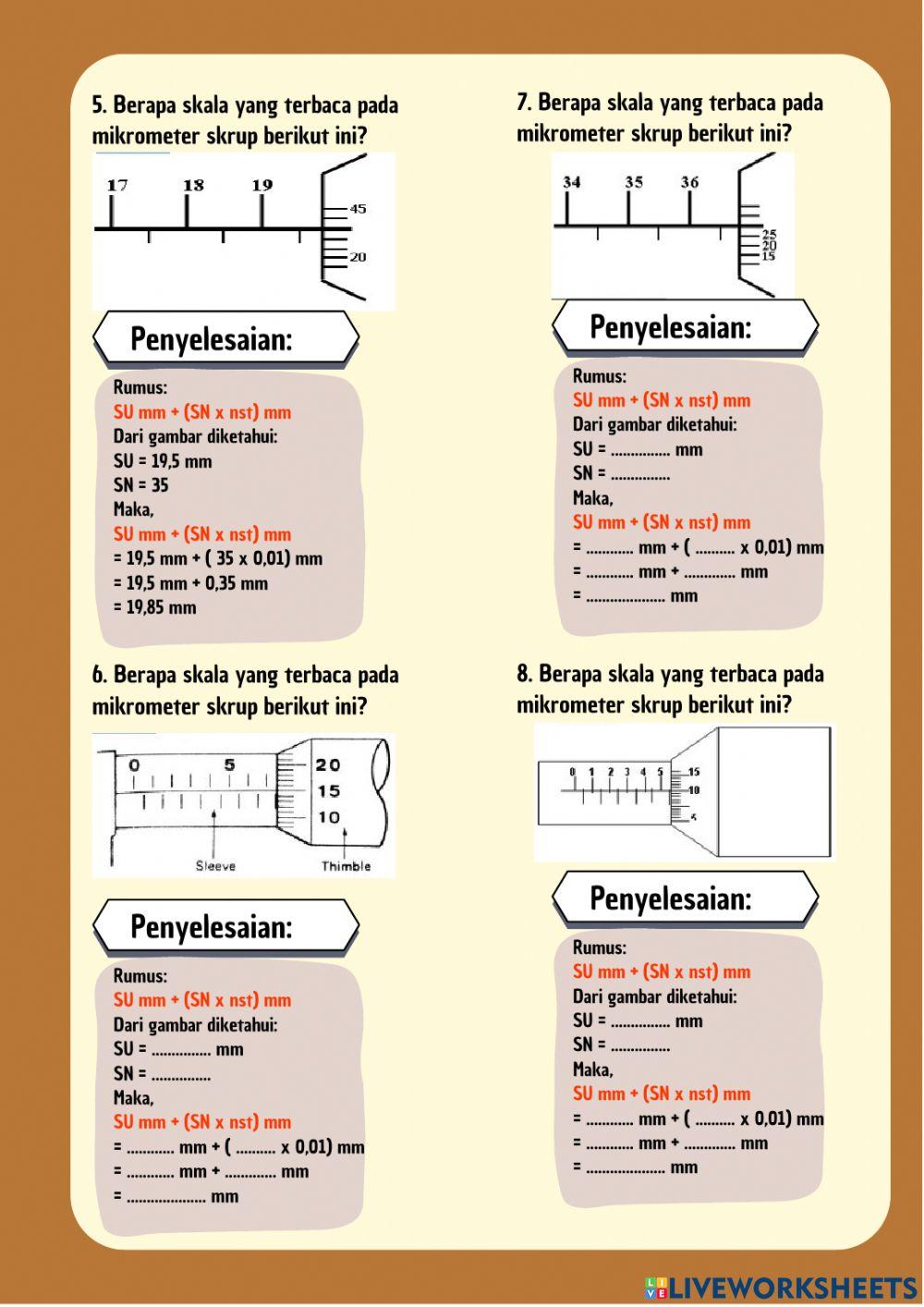 Pengukuran - Kelas X
