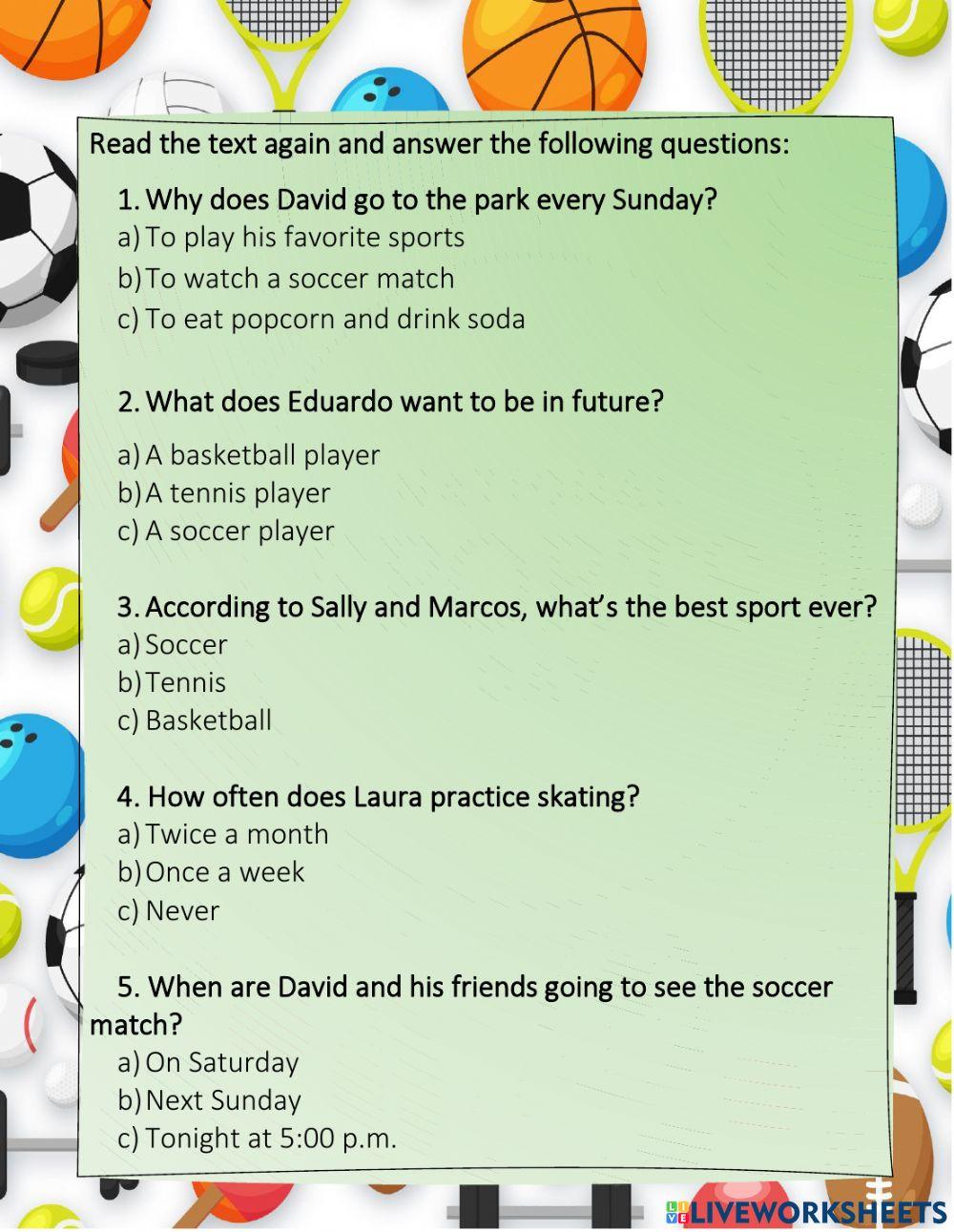 Reading: A funny day at the park