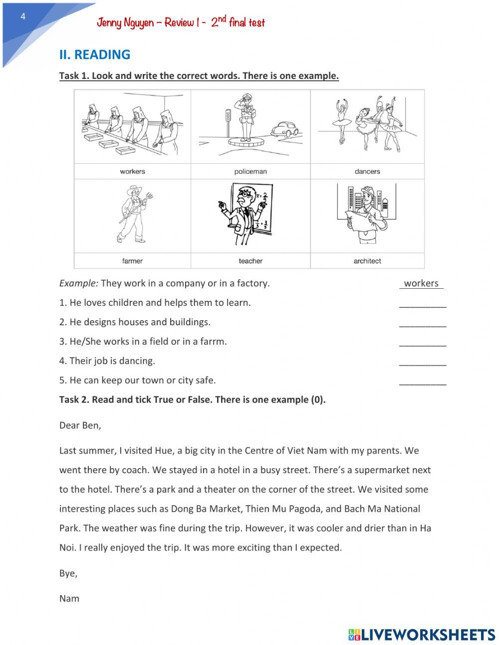Grade 5-Review 2-Final test
