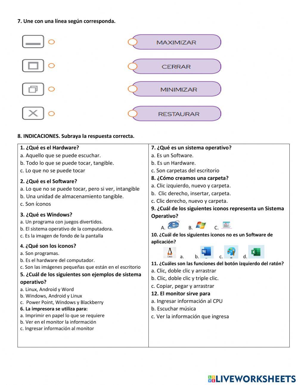 Prueba objetiva informatica