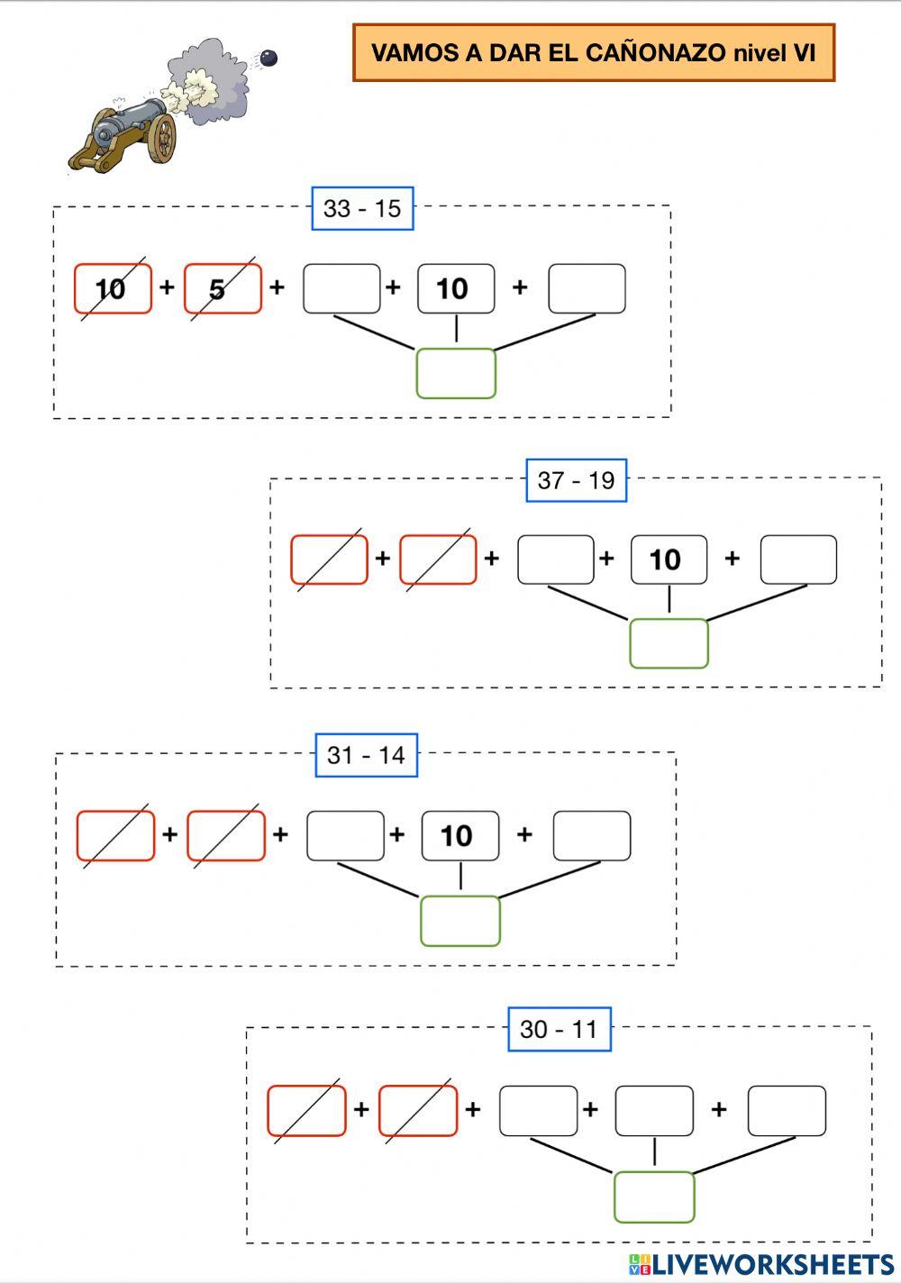 RESTAS con llevadas nivel V