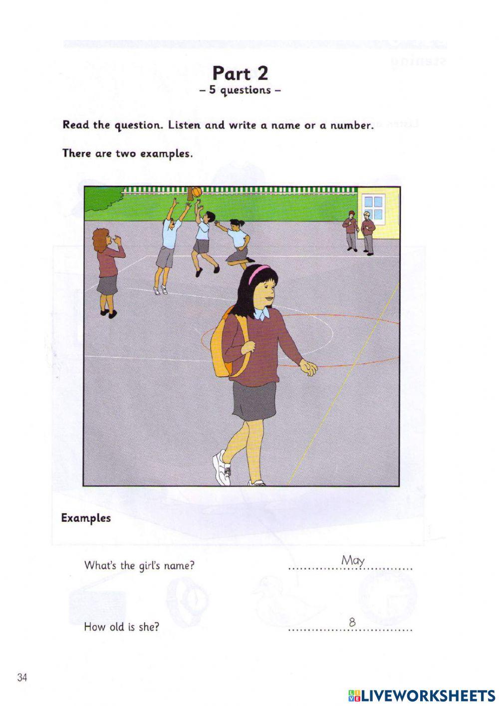 Pre a1 listening 1.3