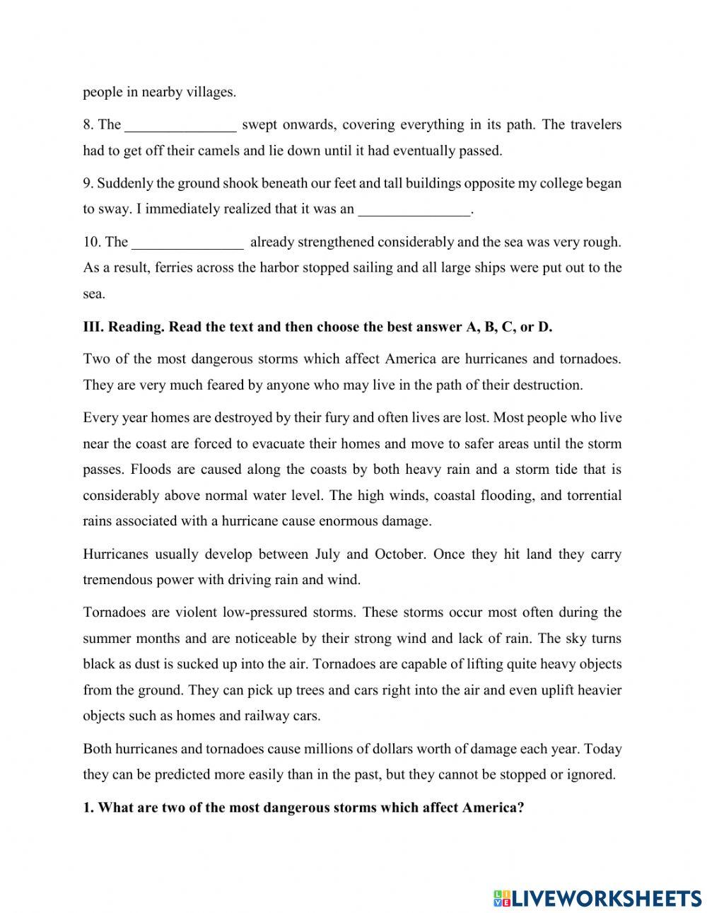 Practice test - UNIT 9 - TEST 2