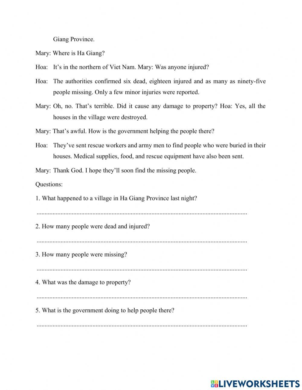 Practice test - UNIT 9 - TEST 2