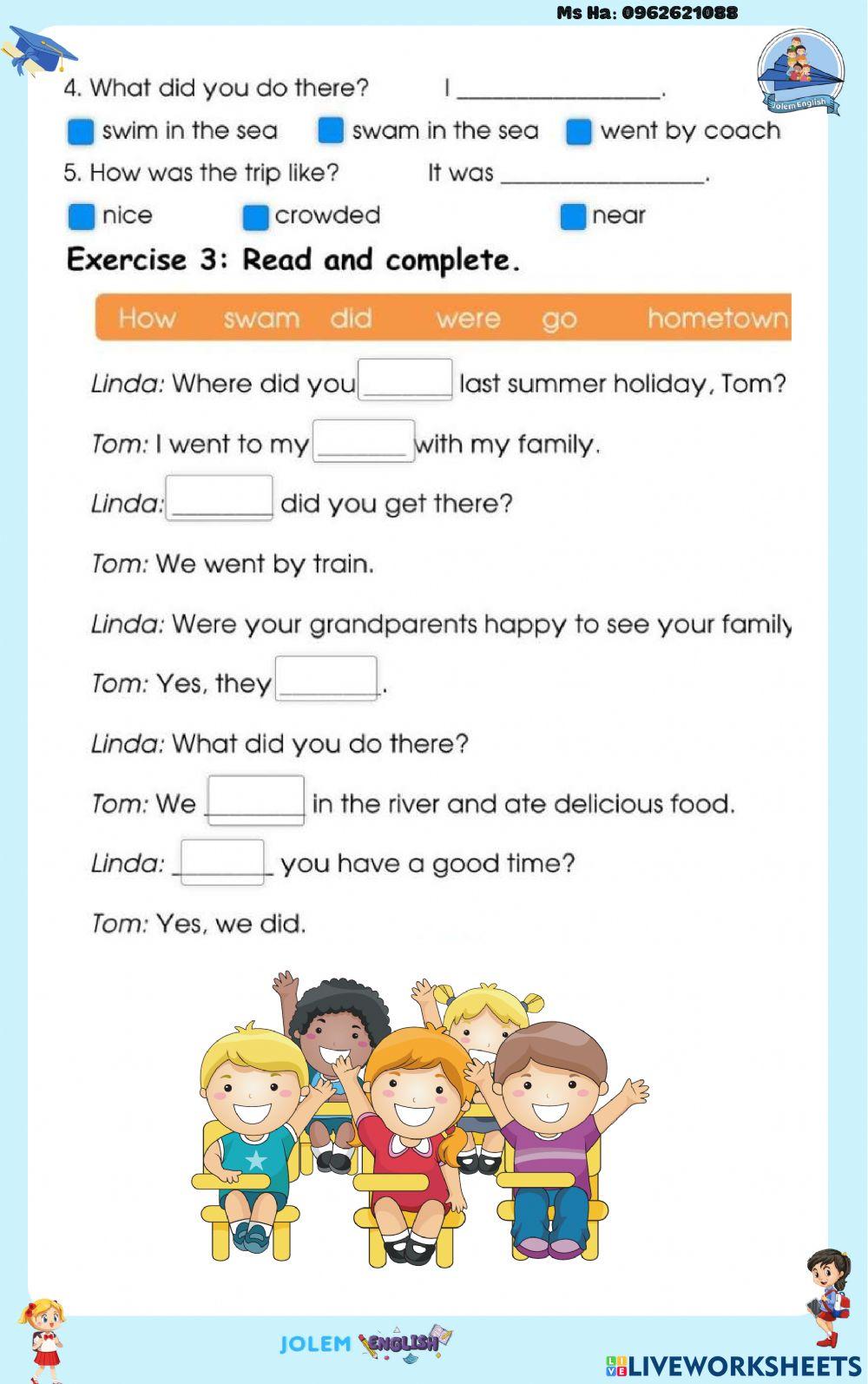 E5 u3 l2 What did you do on holiday?