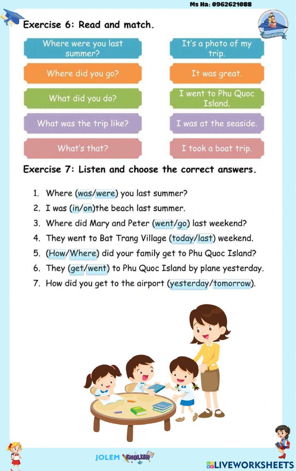 E5 u3 l2 What did you do on holiday?