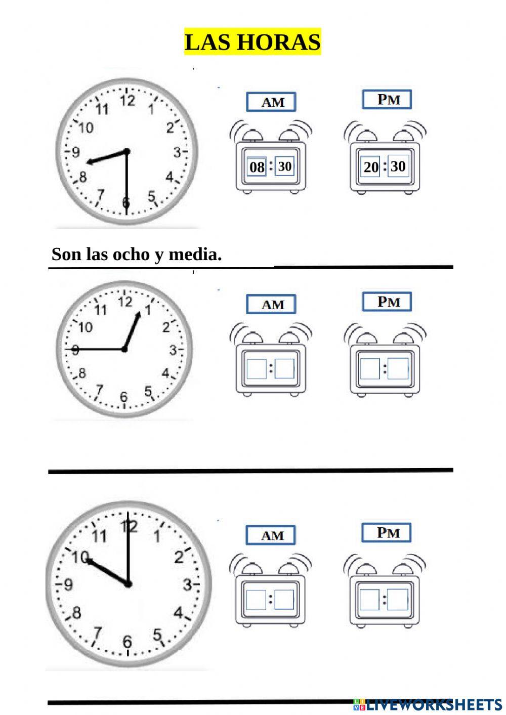 Las horas 1 (metemáticas)