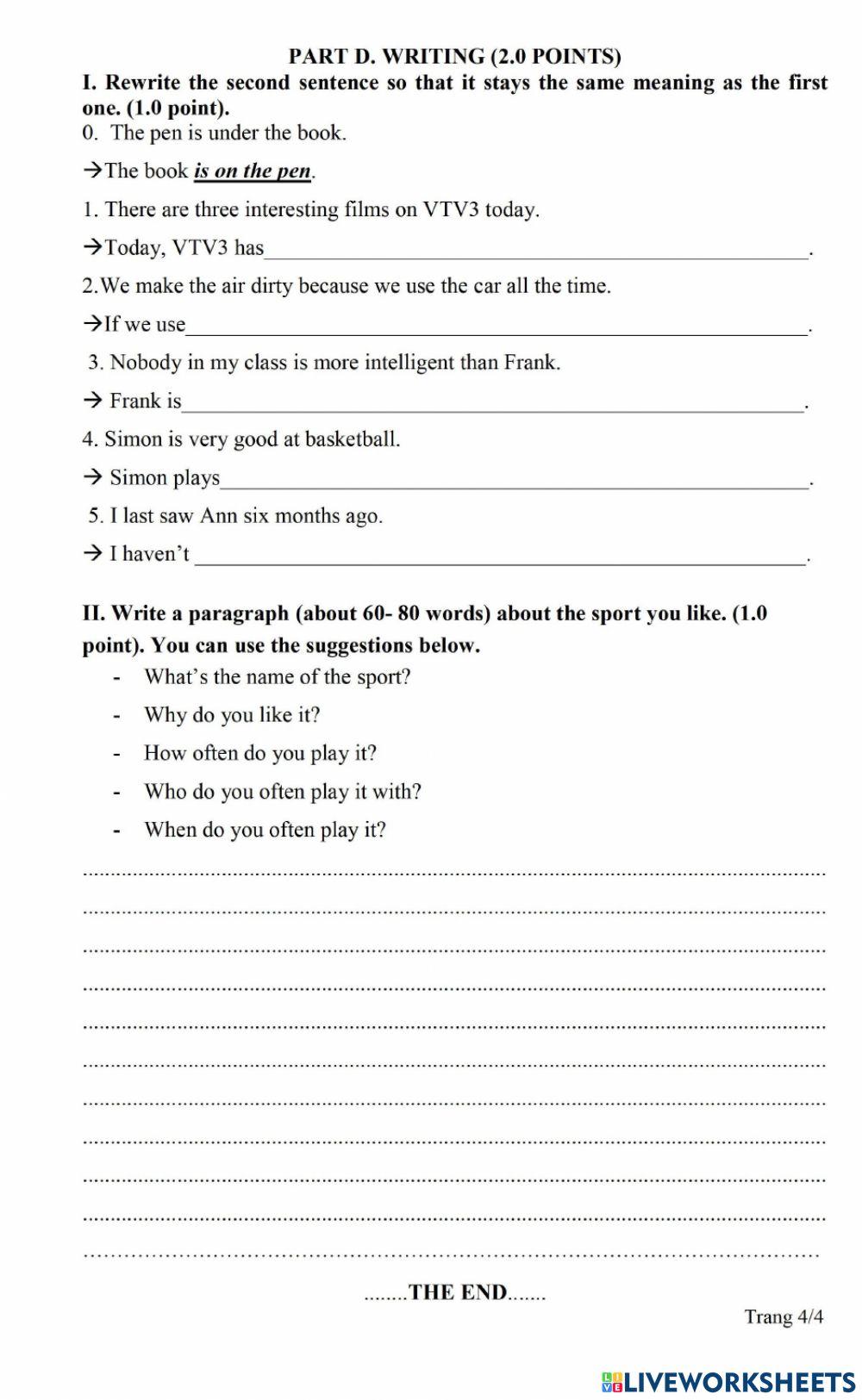 Kiem tra cuoi hoc ky 2 - lop 6