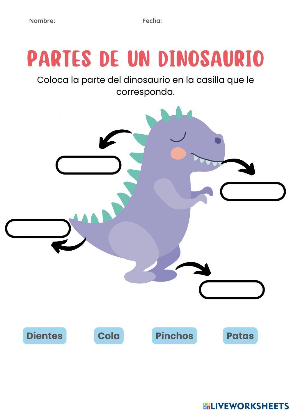 Partes de un dinosaurio