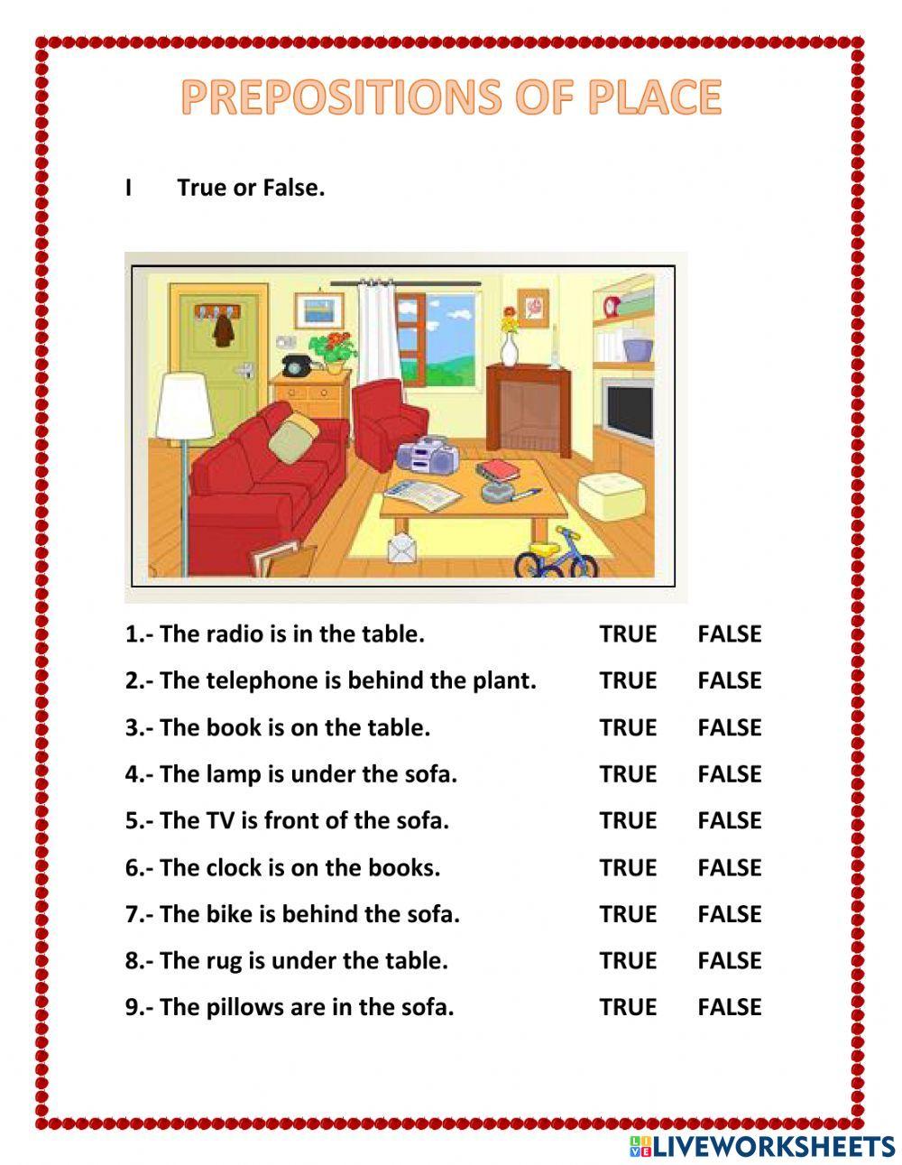 Preposition of places