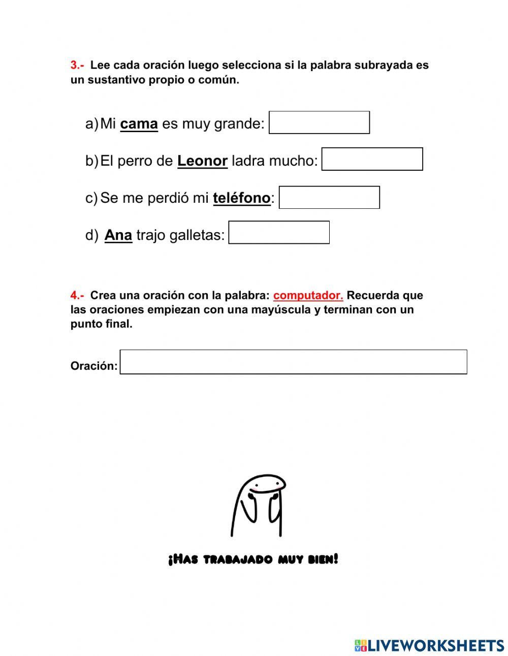 Sustantivos propios y comunes