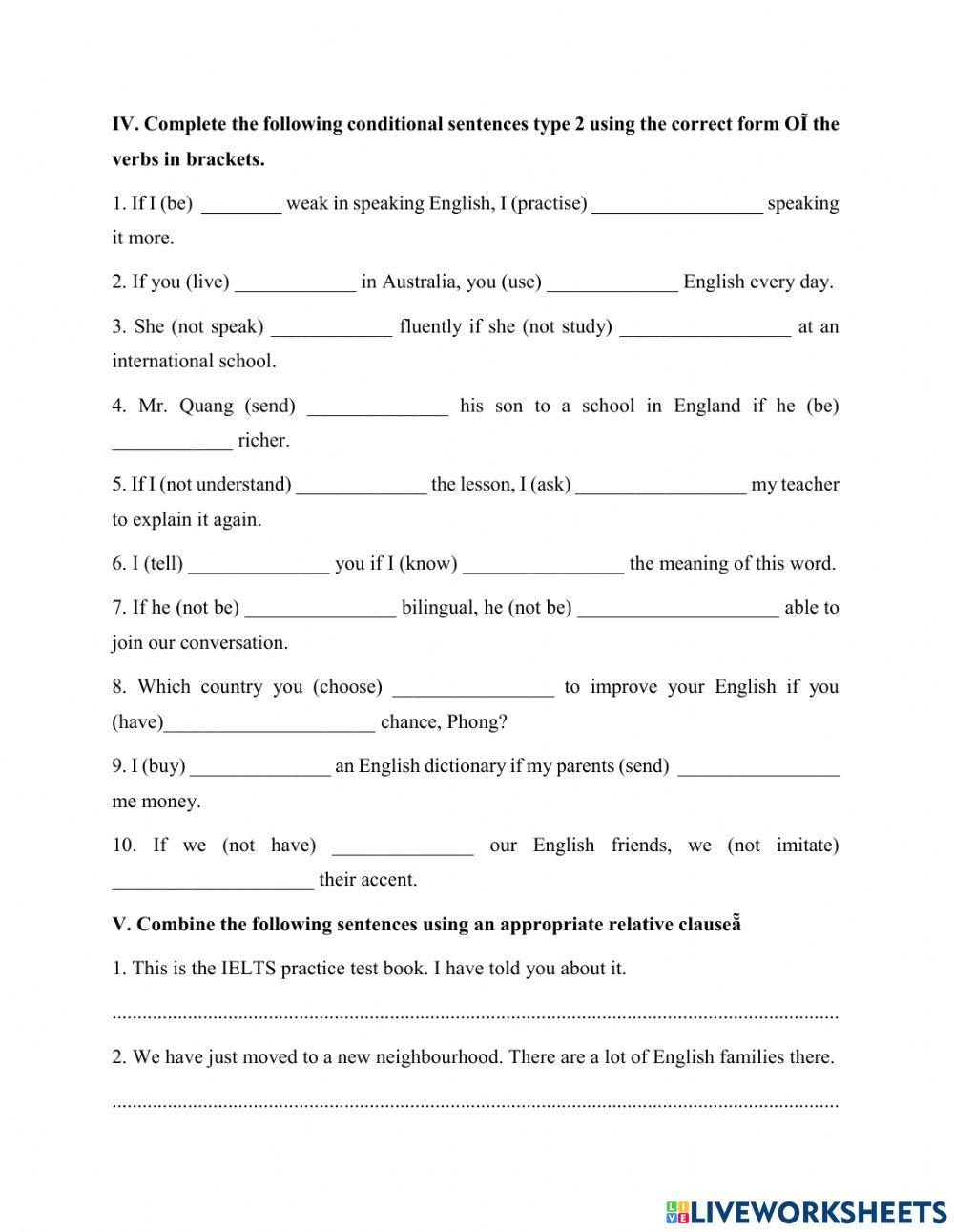 Practice test - UNIT 9 - TEST 1
